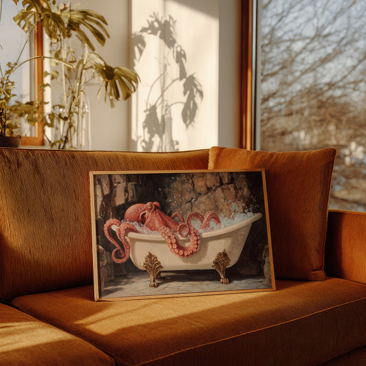 Crimson Tentacles In Vintage Bath