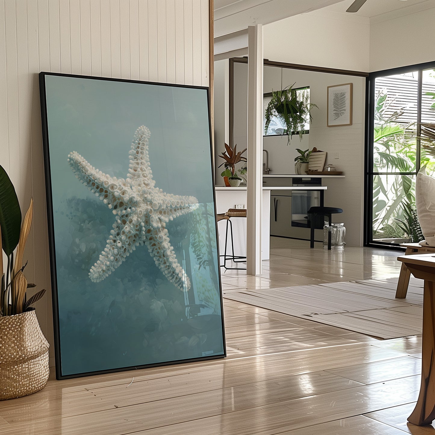 Coastal Memory In Wooden Frame