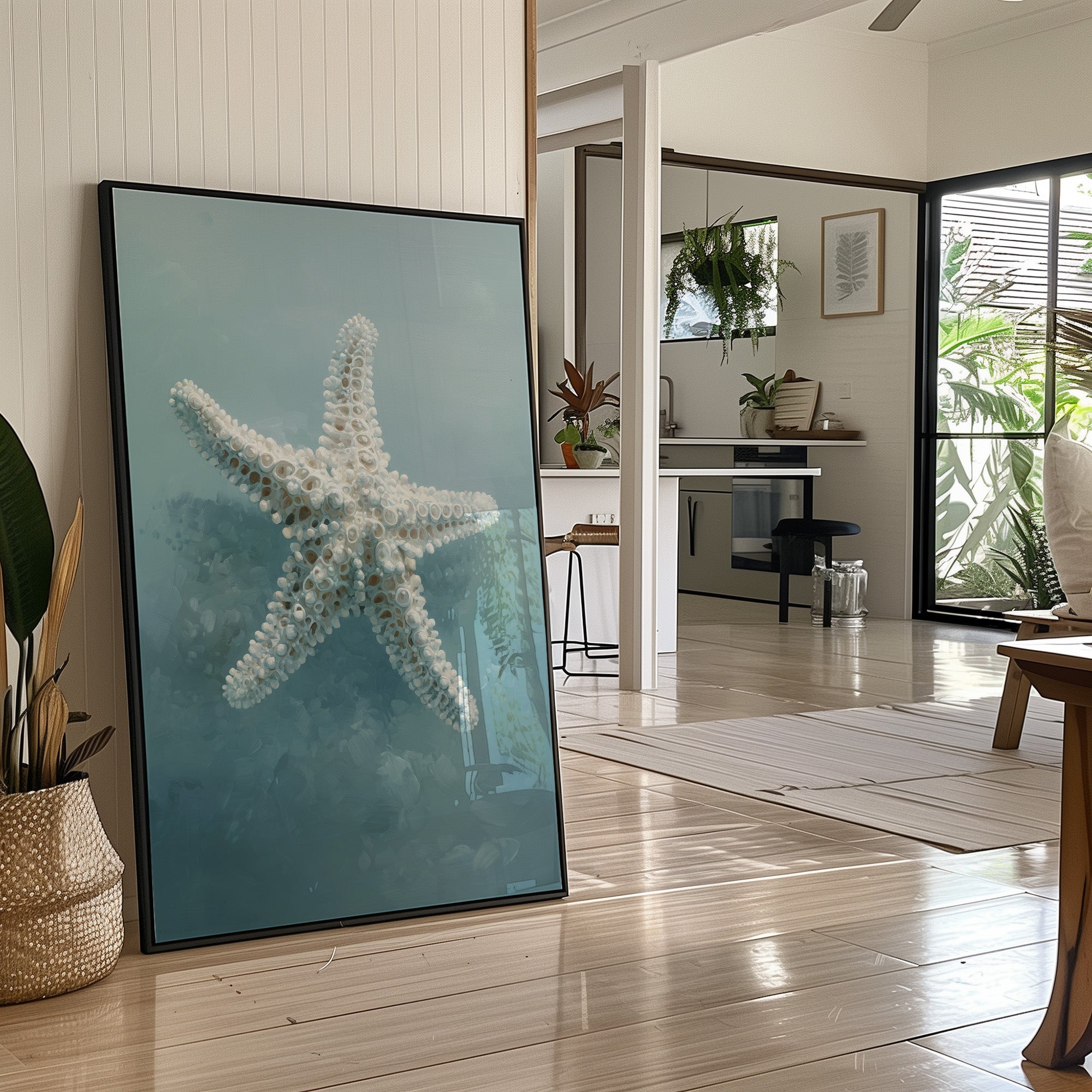 Coastal Memory In Wooden Frame