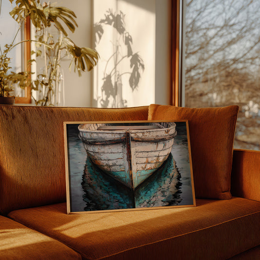 Weathered Hull Rests In Stillness