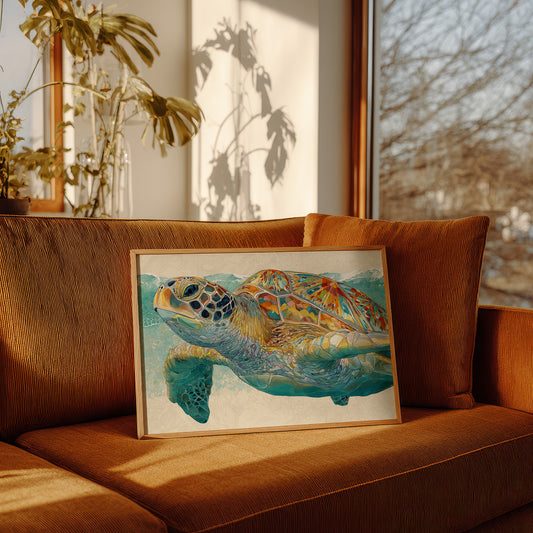 Ancient Voyager In Turquoise Depths