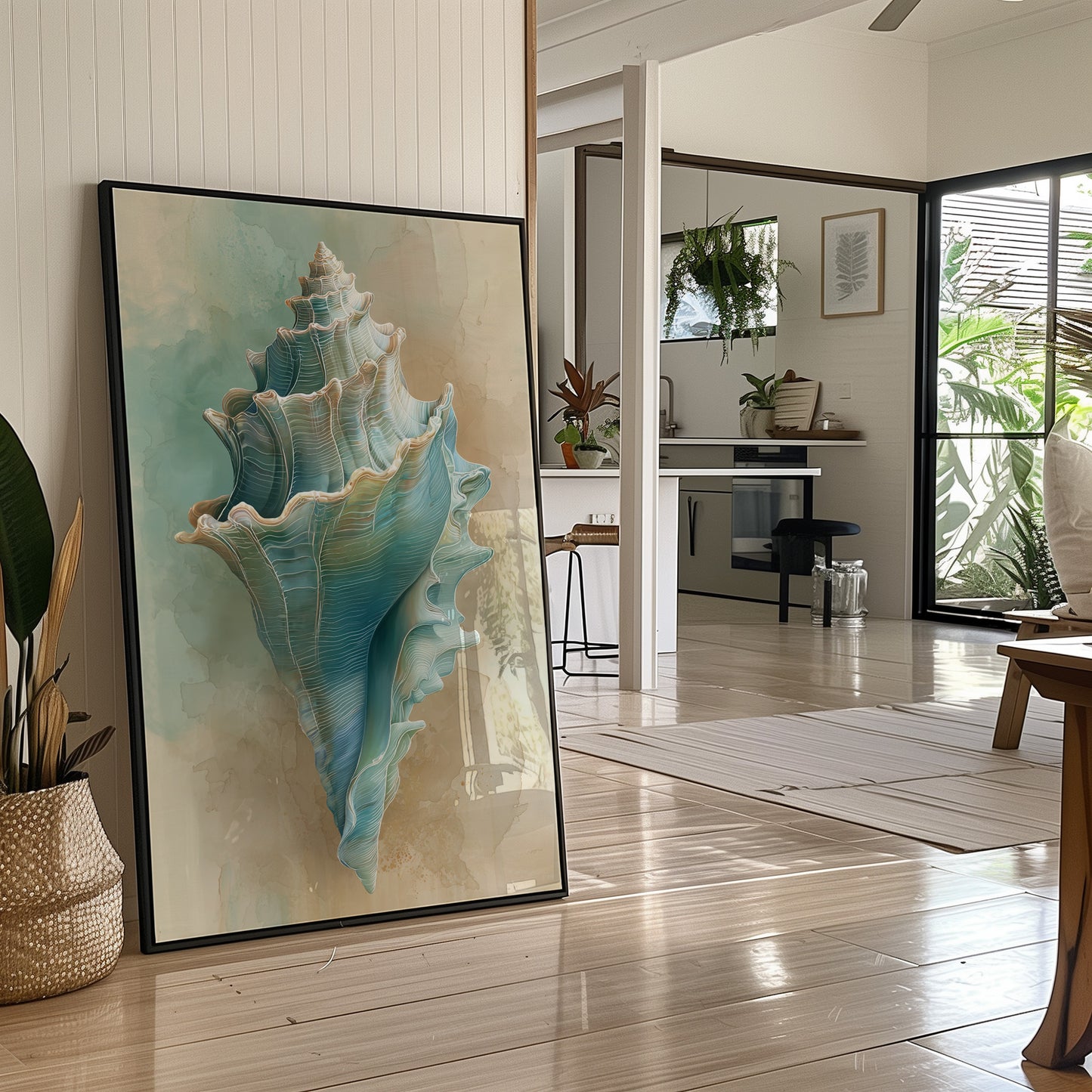 Ocean Memory In Wooden Frame