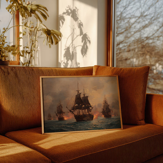 Galleons Dance Through Fiery Seas