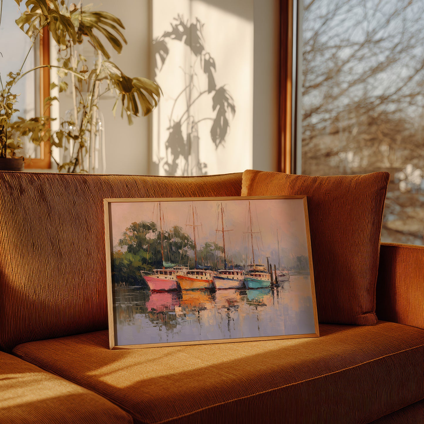 Harbor Dreams At Sunset Blush