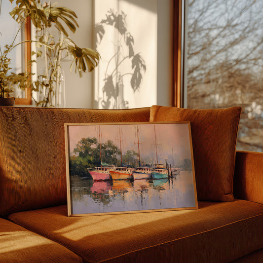 Harbor Dreams At Sunset Blush