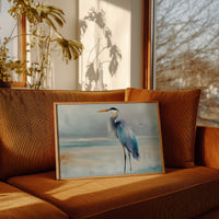 Blue Sentinel At Misty Shore