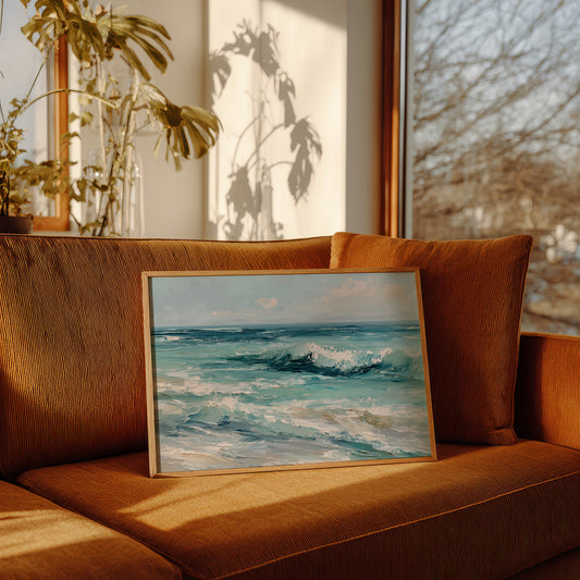 Teal Waves Beckon Morning Light