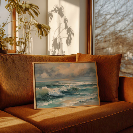 Turquoise Surf Meets Golden Sky