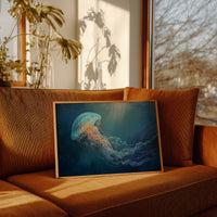 Luminous Dancer In Deep Blue