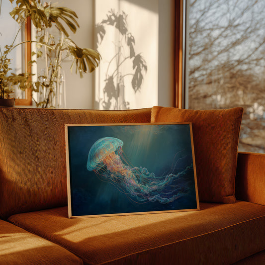 Luminous Dancer In Deep Blue