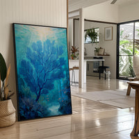 Cobalt Branches In Aqua Depths