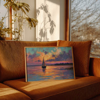 Sunset Voyage On Still Waters