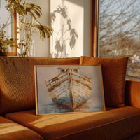 Weathered Hull Rests At Dawn