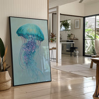 Aqua Bloom Dances Through Glass