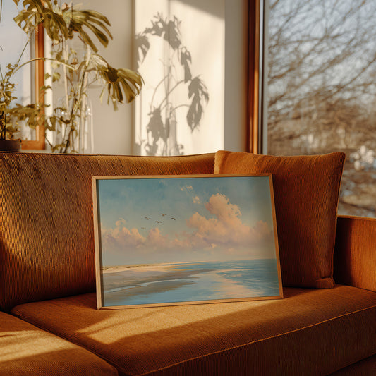 Birds Soar Above Coastal Reverie