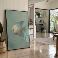 Pale Swimmer In Seafoam Currents