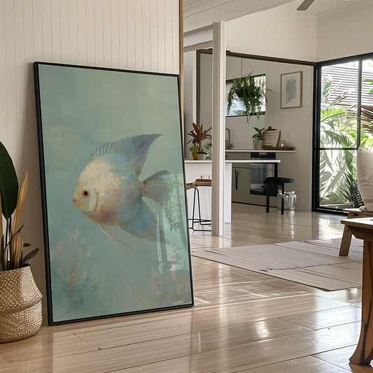 Pale Swimmer In Seafoam Currents