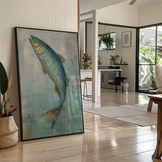 Teal Scales Catch Morning Light