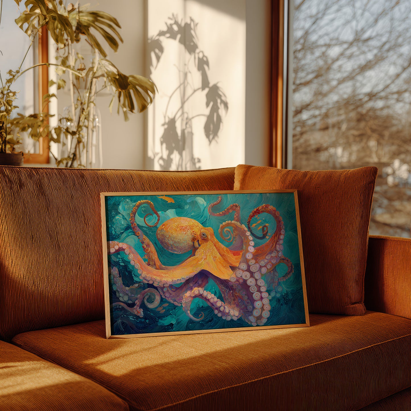 Copper Tentacles Dance Through Turquoise