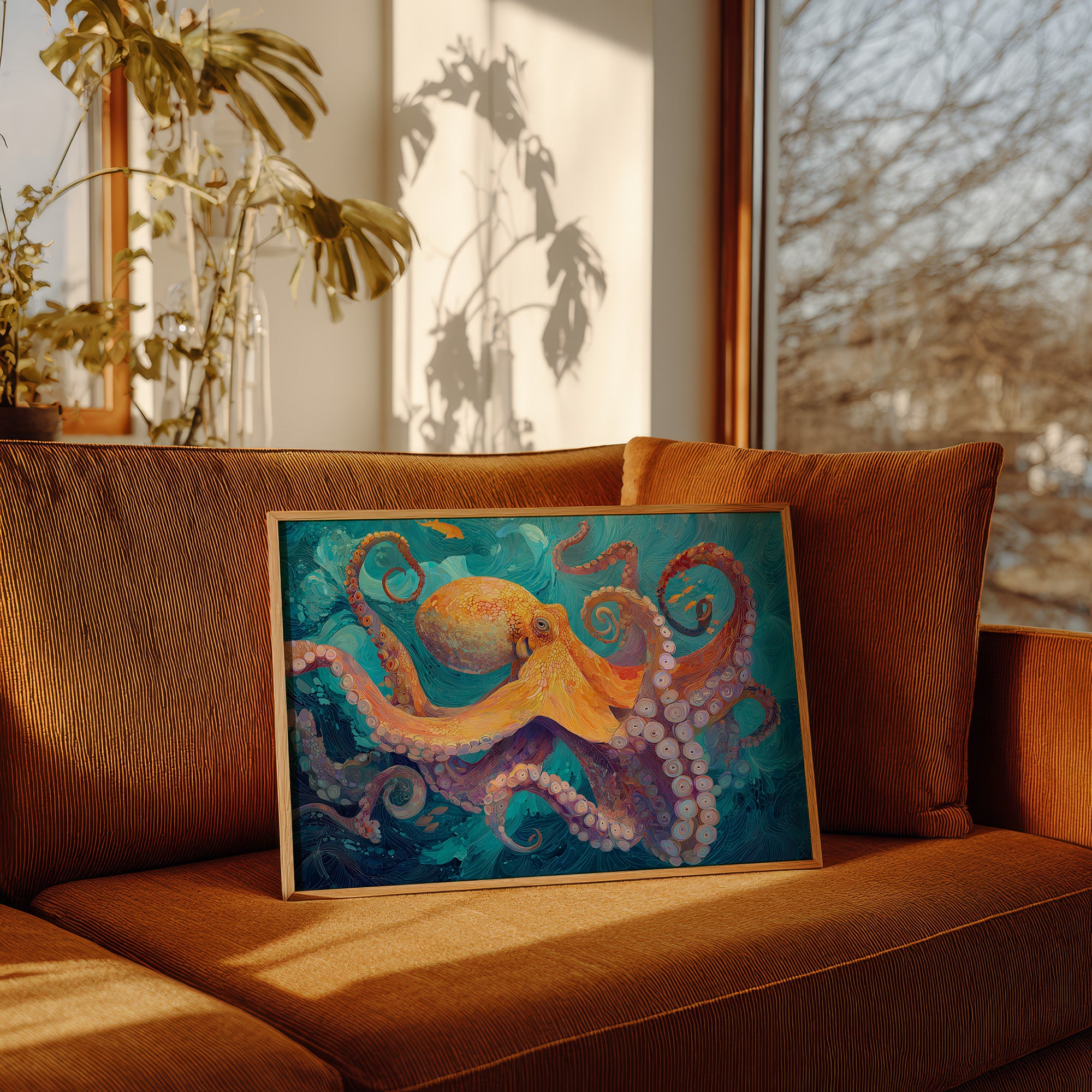Copper Tentacles Dance Through Turquoise