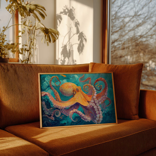 Copper Tentacles Dance Through Turquoise
