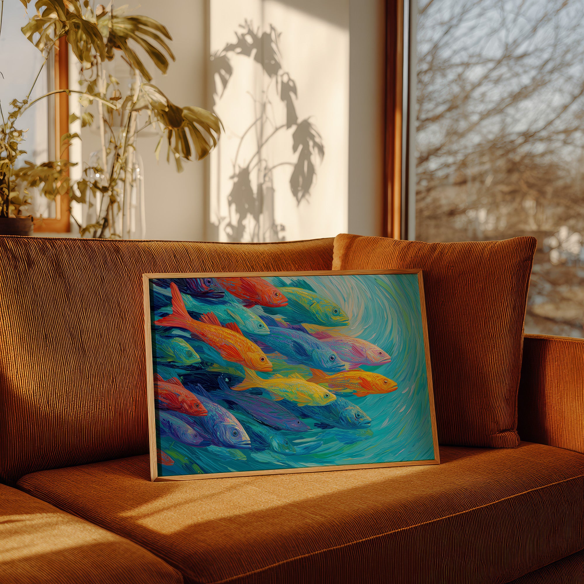 Vibrant Shoal Rides Turquoise Currents