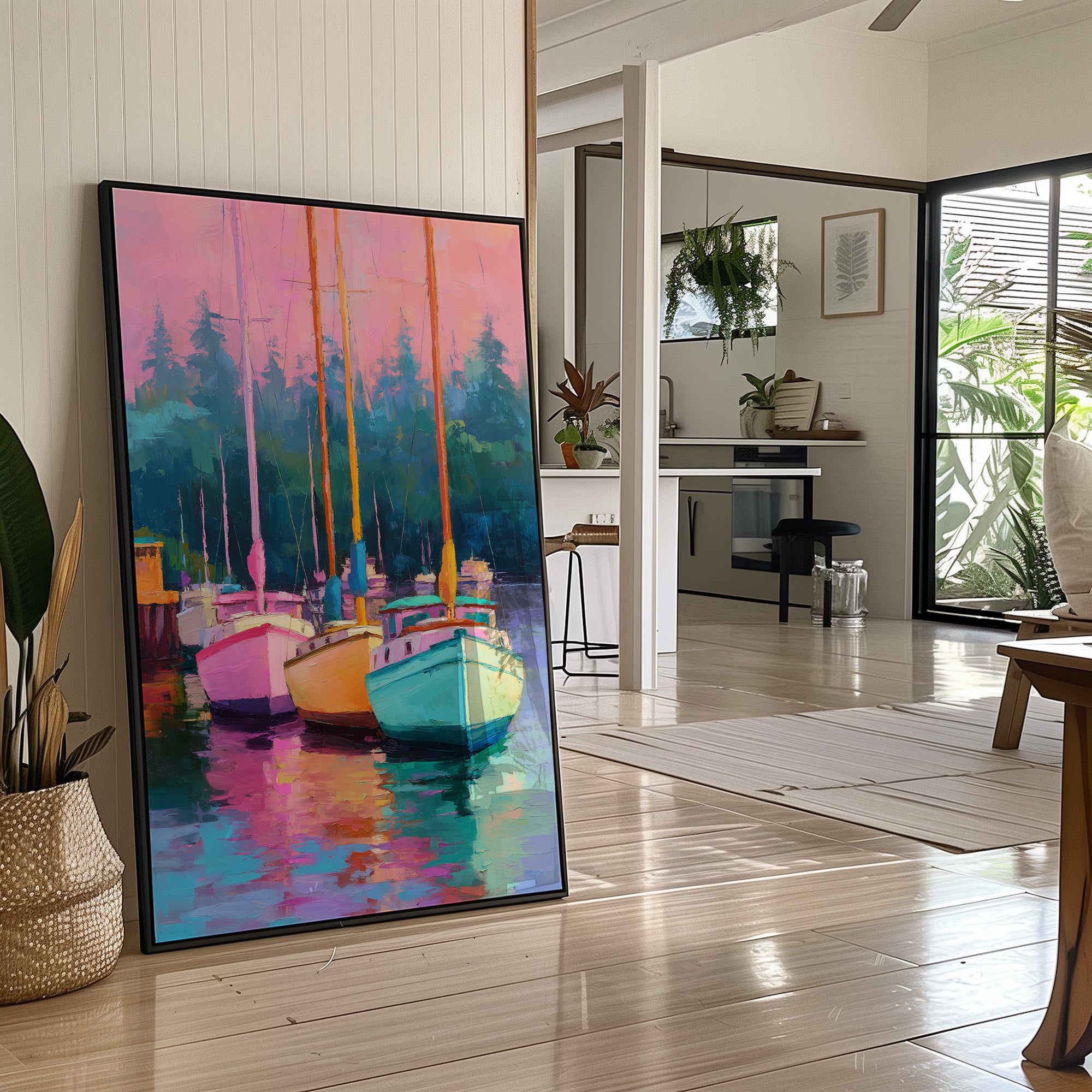 Pastel Fleet At Twilight Harbor