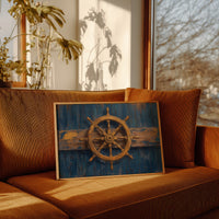 Captain's Helm Against Azure Tides