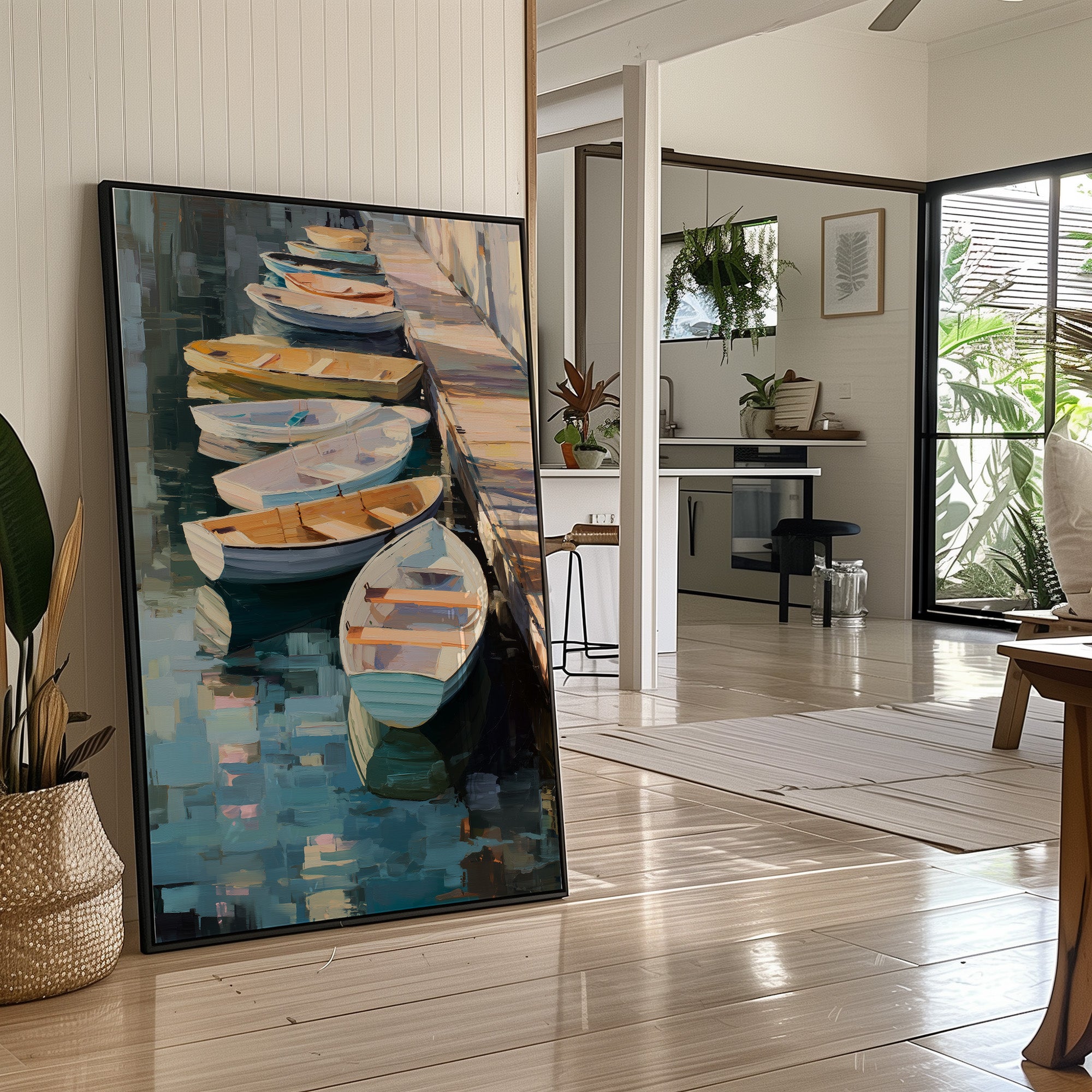 Harbor Boats Wait For Morning