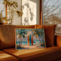 Surfboards Await Turquoise Tides