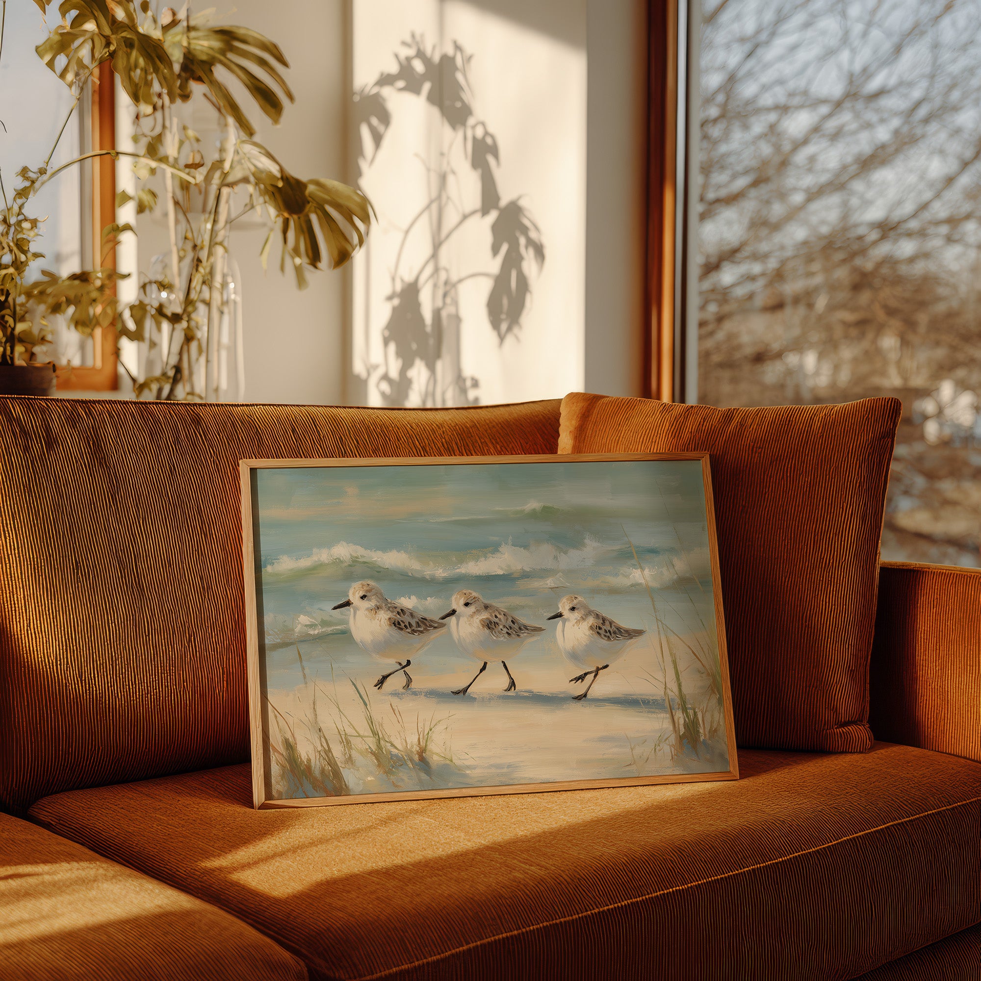 Sandpipers Dance Along Tidal Edge