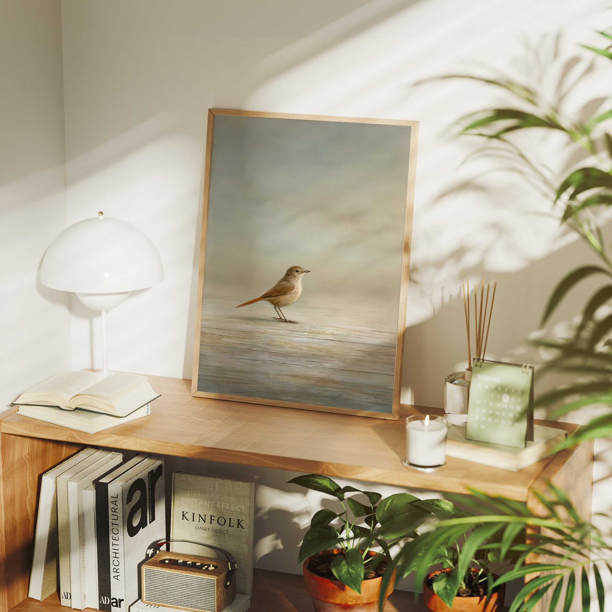 Solitary Songbird On Muted Horizon