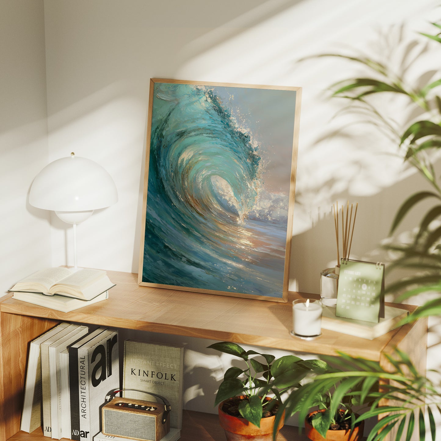 Teal Crescendo Captures Coastal Memory