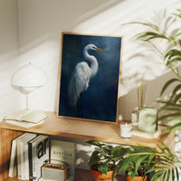 Midnight Watcher Against Indigo Depths