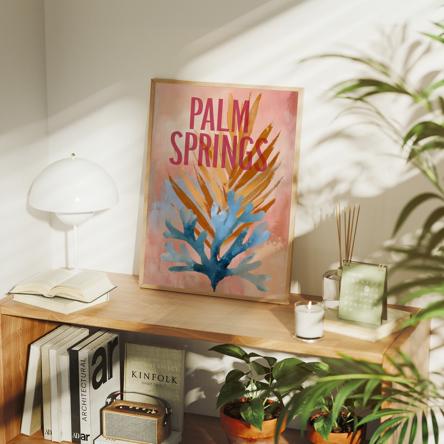 Desert Oasis Beckons In Coral Haze