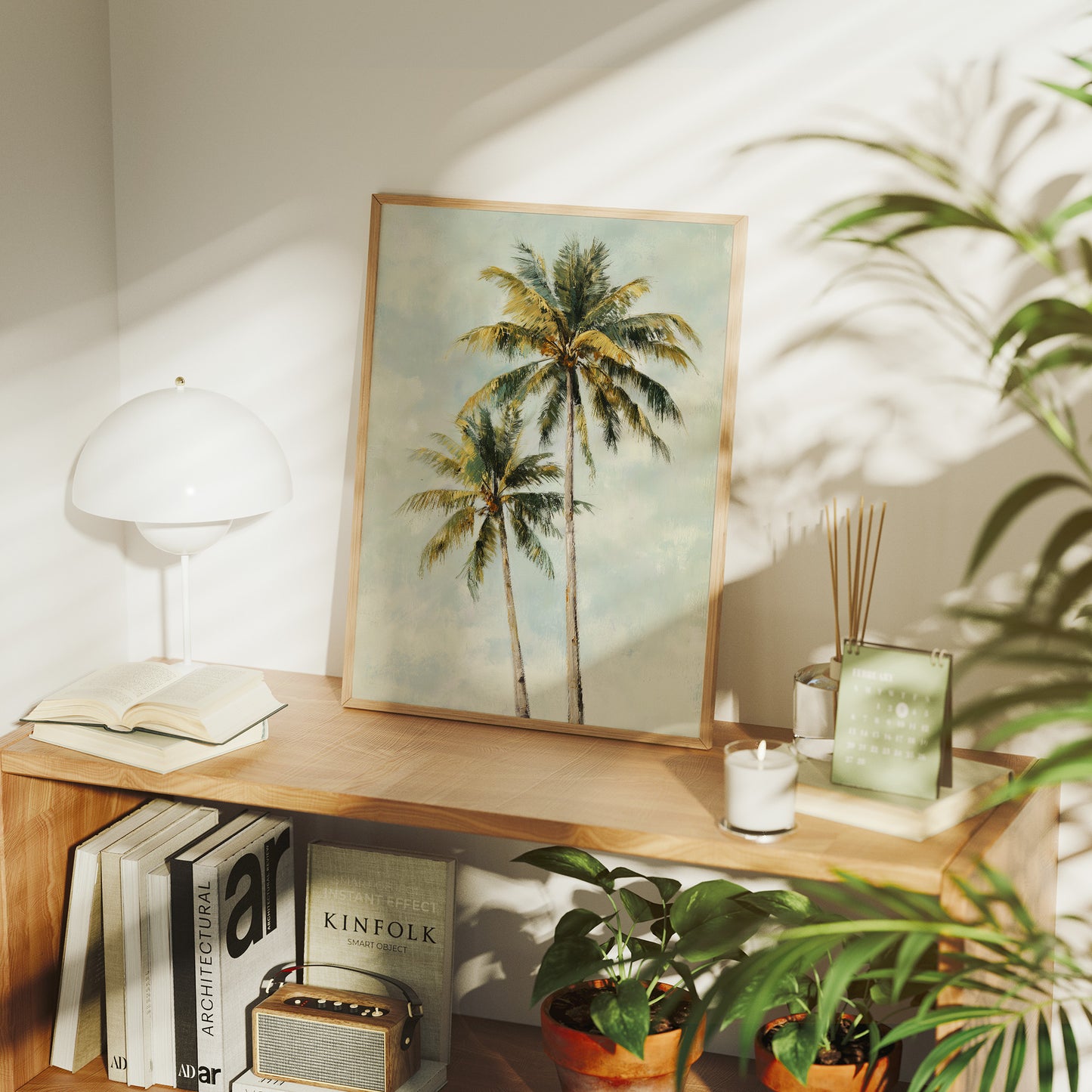 Coastal Whispers Against Mint Sky