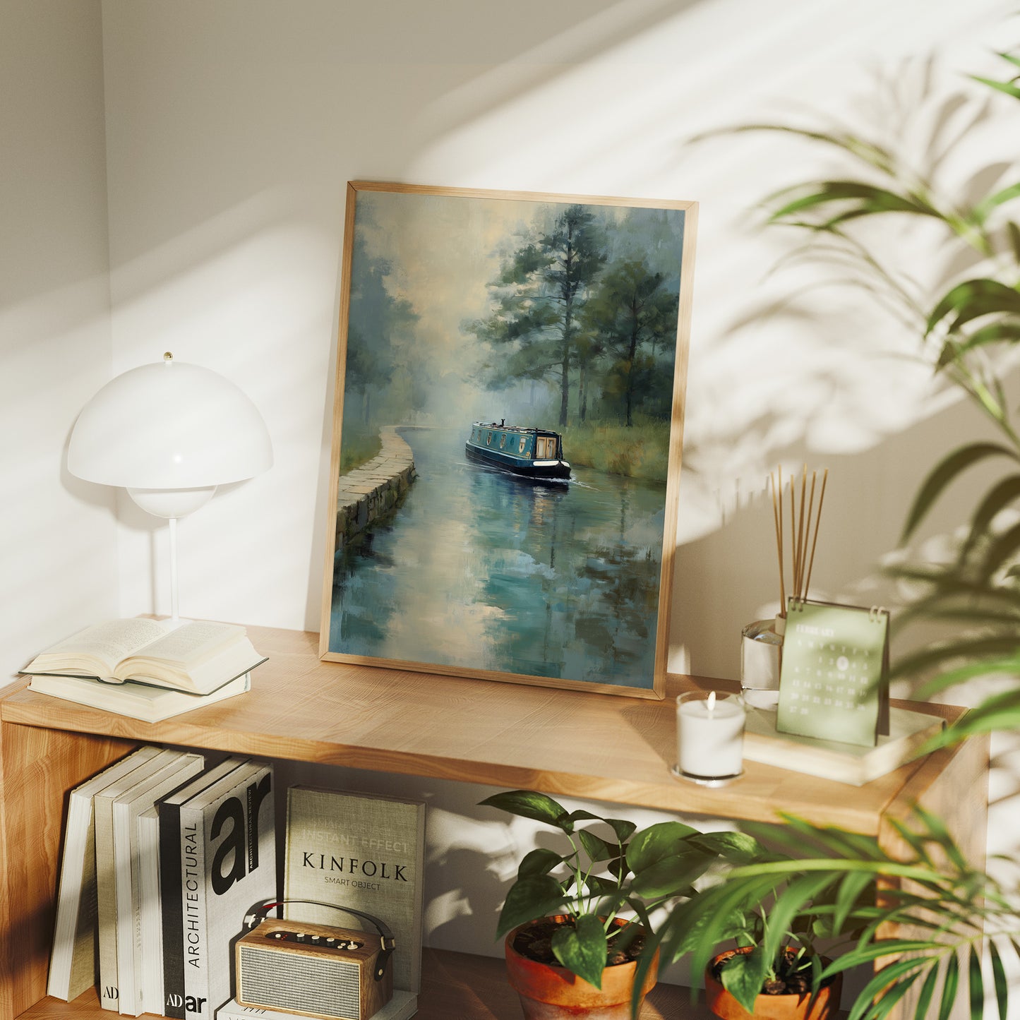 Narrowboat Whispers Through Mist