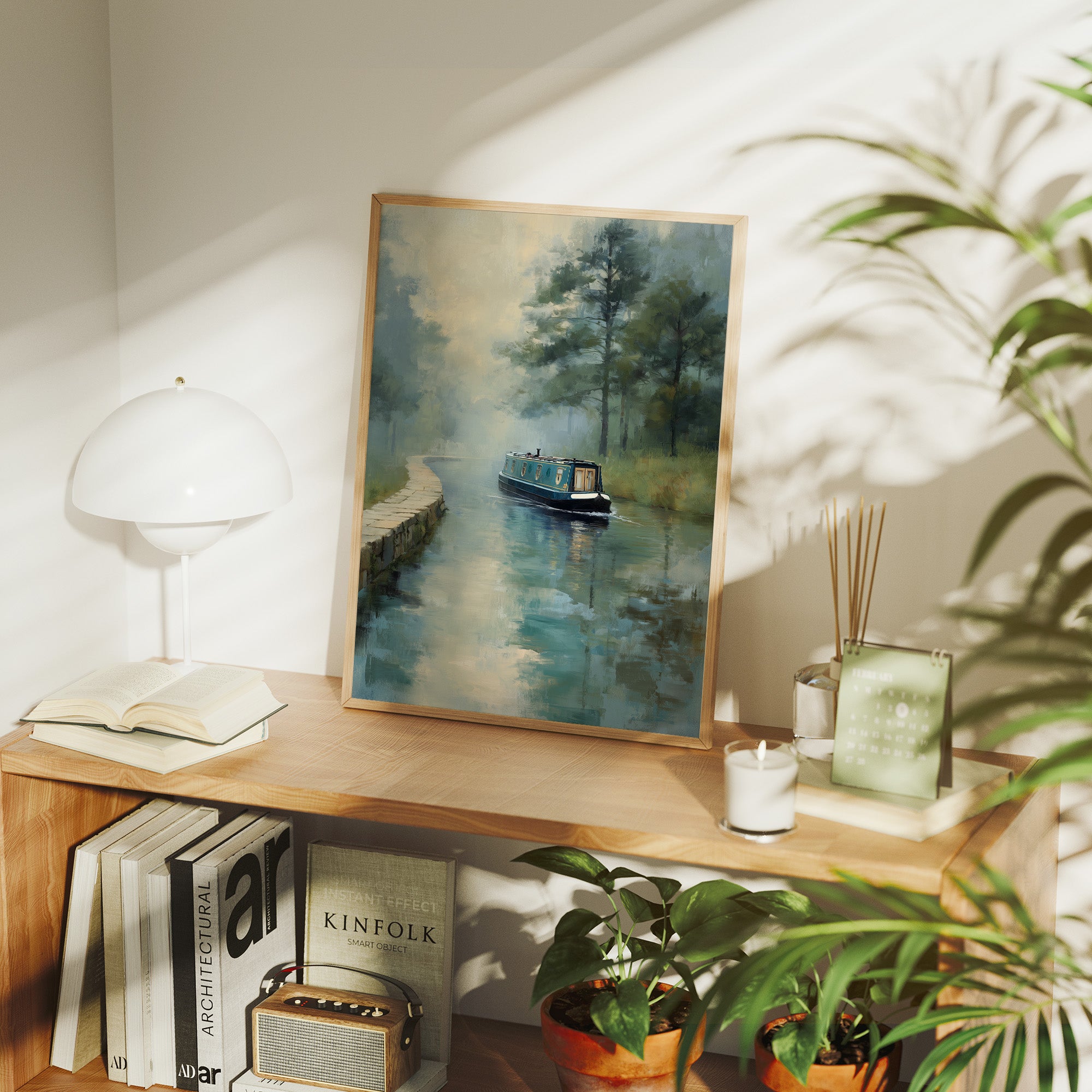 Narrowboat Whispers Through Mist