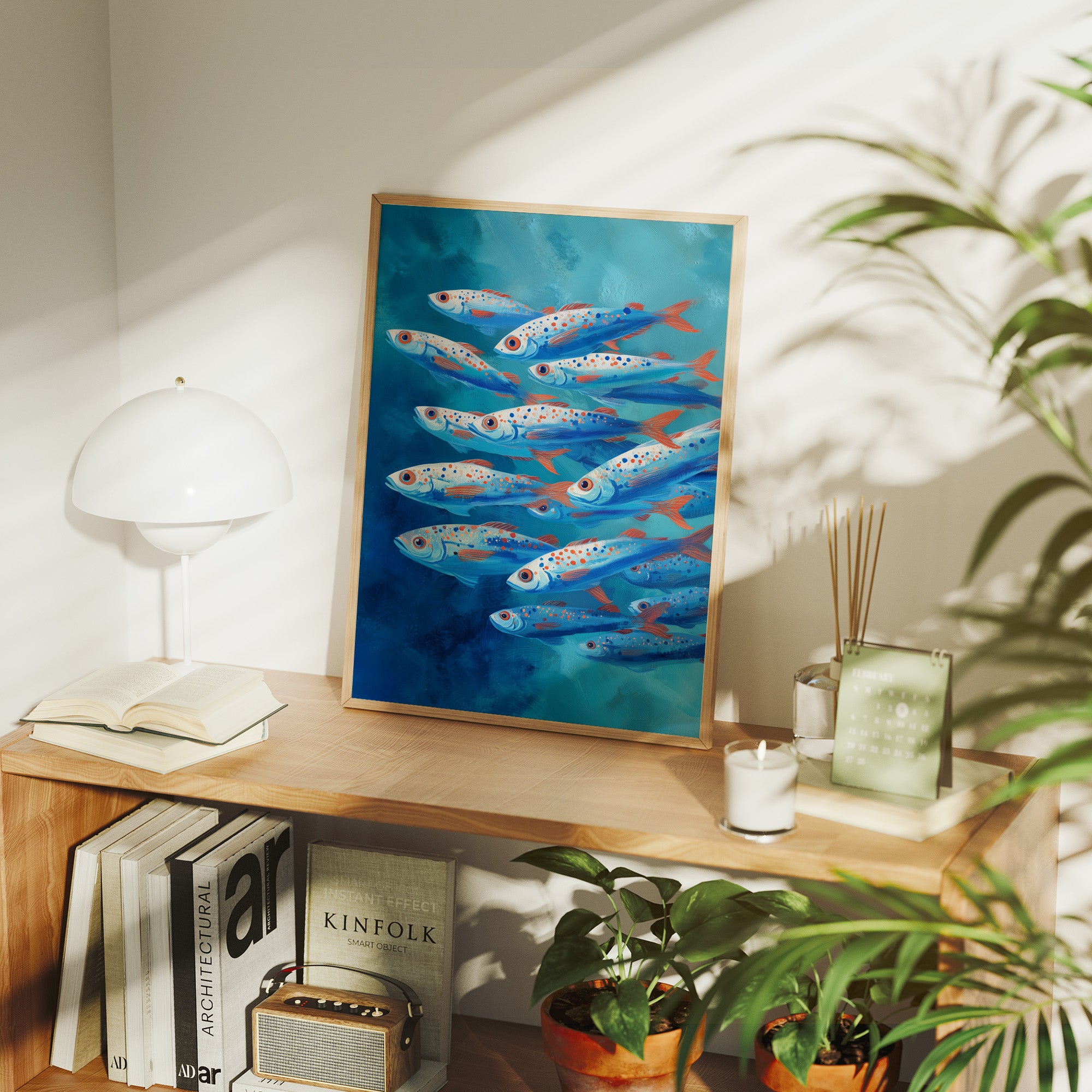 Azure Current Carries Speckled Voyagers