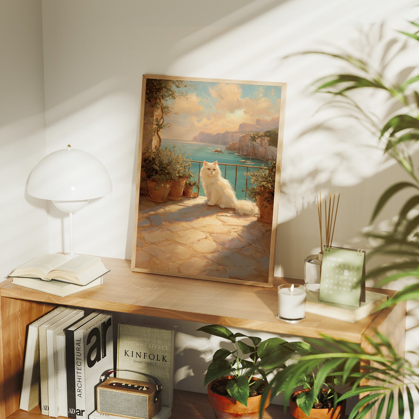 Mediterranean Guardian Basks in Coastal Light