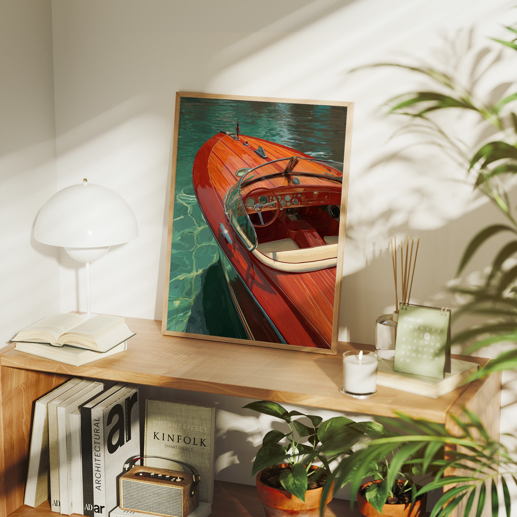 Mahogany Glides Through Emerald Waters