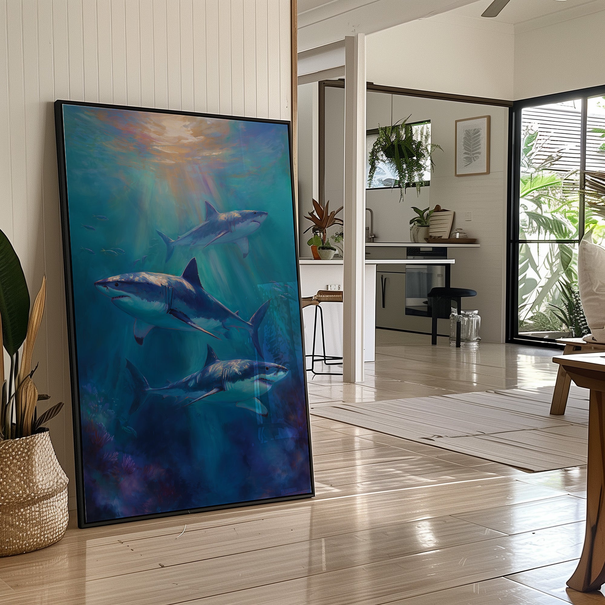 Azure Hunters Beneath Golden Rays