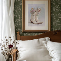 Wildflower Waltz in Ivory Leather