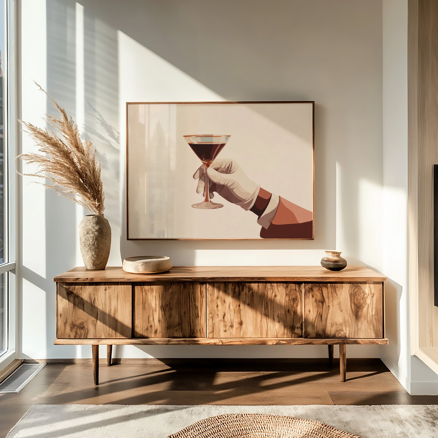 Elegant Libation Held in Waiting