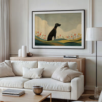 Watchful Guardian Among Wildflower Hills