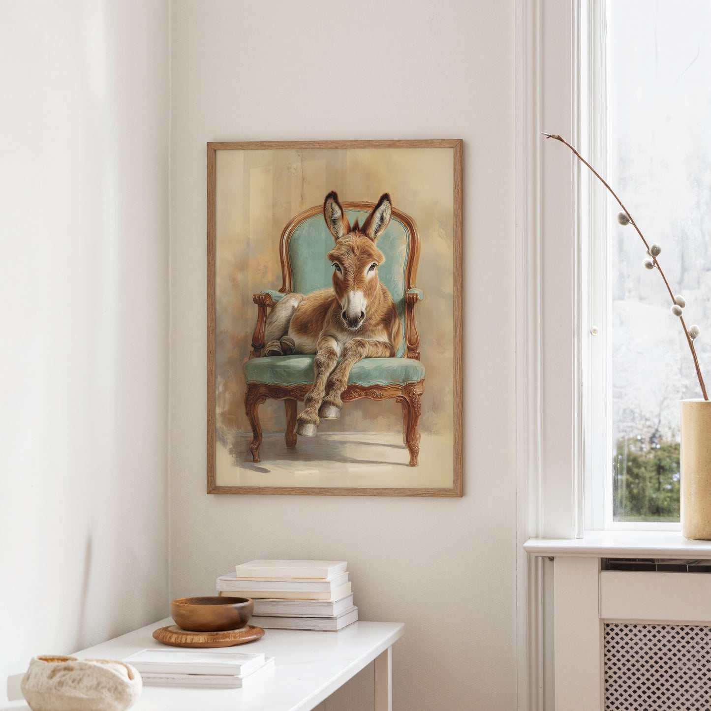 Regal Donkey Claims Velvet Throne