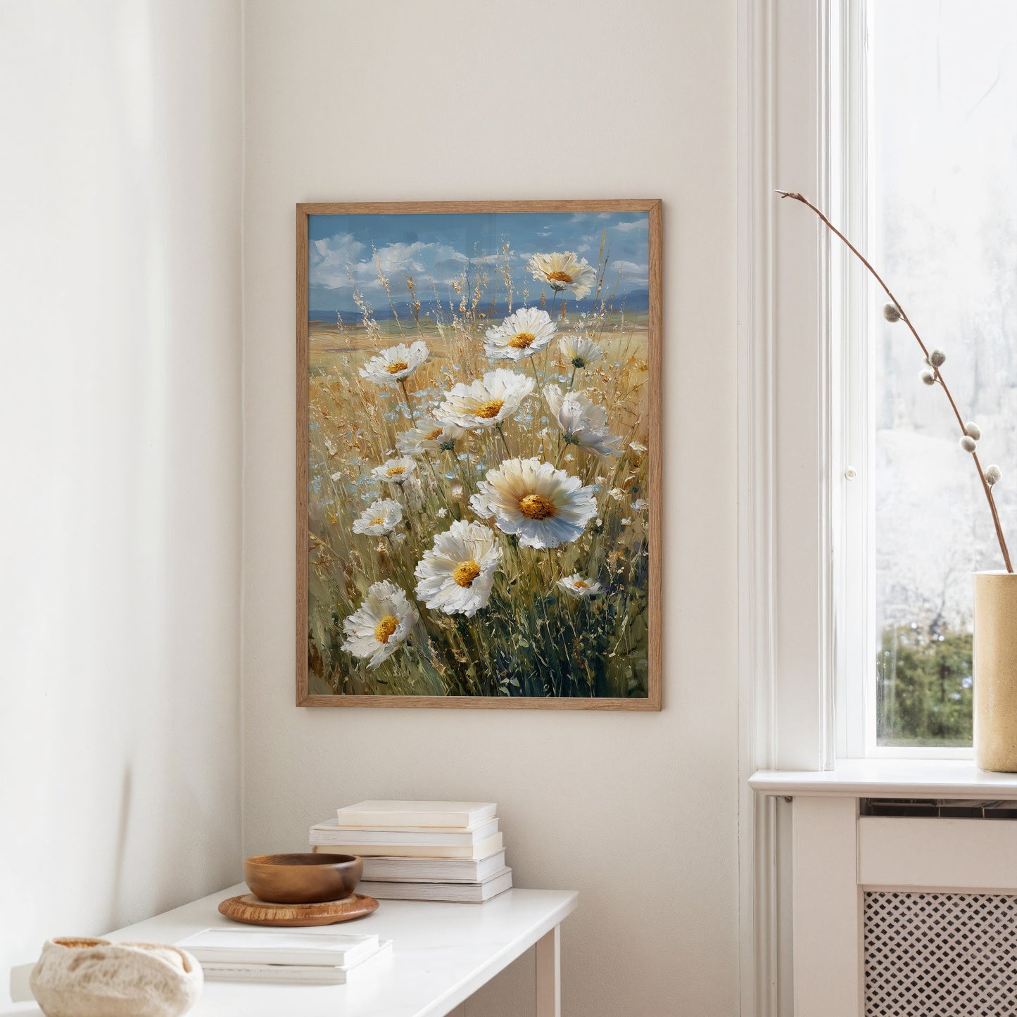 Sunlit Daisies Dance in Golden Fields