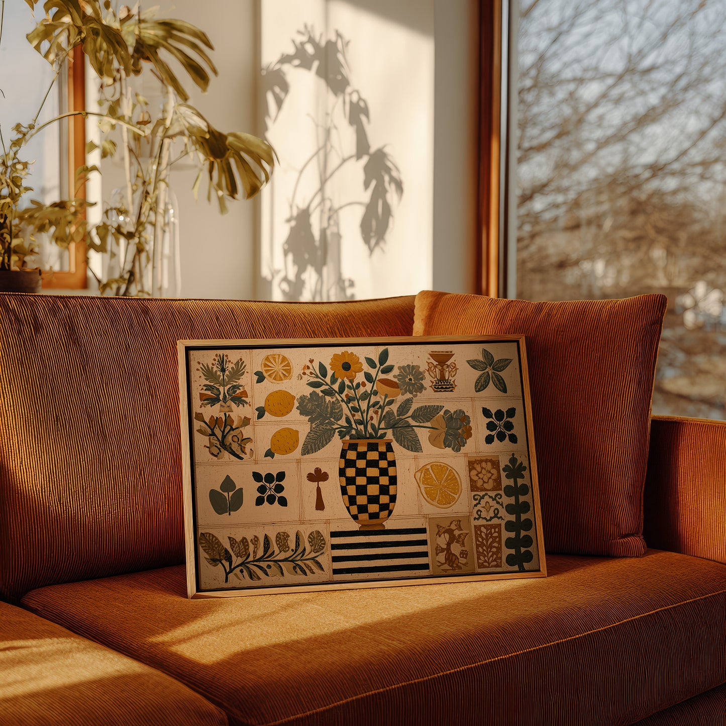 Checkered Vessel Holds Folk Garden Memories