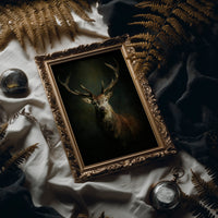 Antlers Against the Forest Depths