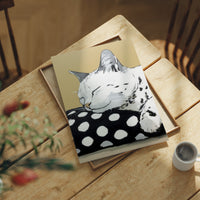 Spotted Comfort: Feline Slumber Portrait